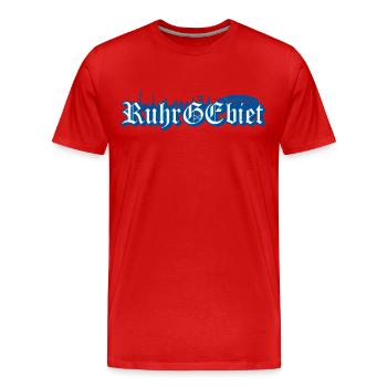 Ruhrgebiet Gelsenkirchen GE Schalke - Männer Premium Bio T-Shirt - Rot - Vorne - Damien (186cm)