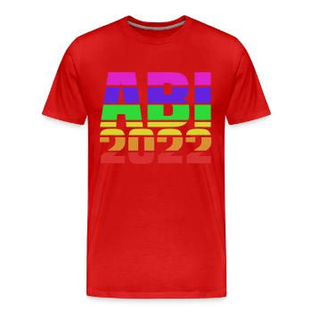 Abi 2022 - Männer Premium Bio T-Shirt - Rot - Vorne - Damien (186cm)