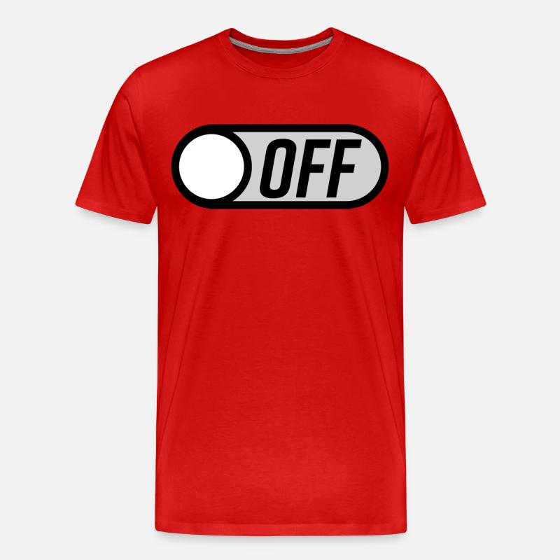 Off Modus Schalter Mode - Männer Premium Bio T-Shirt - Rot