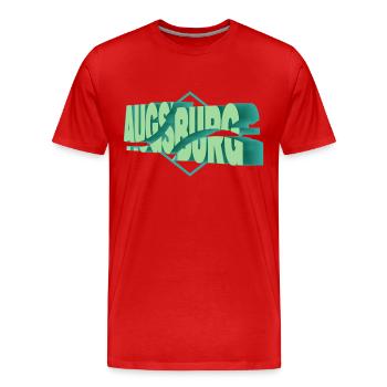 Augsburg Allemagne Ville 3D Font Skyline - T-shirt bio Premium Homme - rouge - Devant - Damien (186cm)