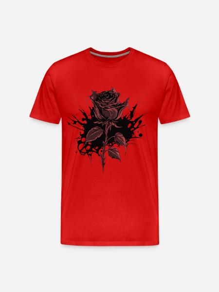 Red Rose Goth Gothic - Men's Premium Organic T-Shirt - red