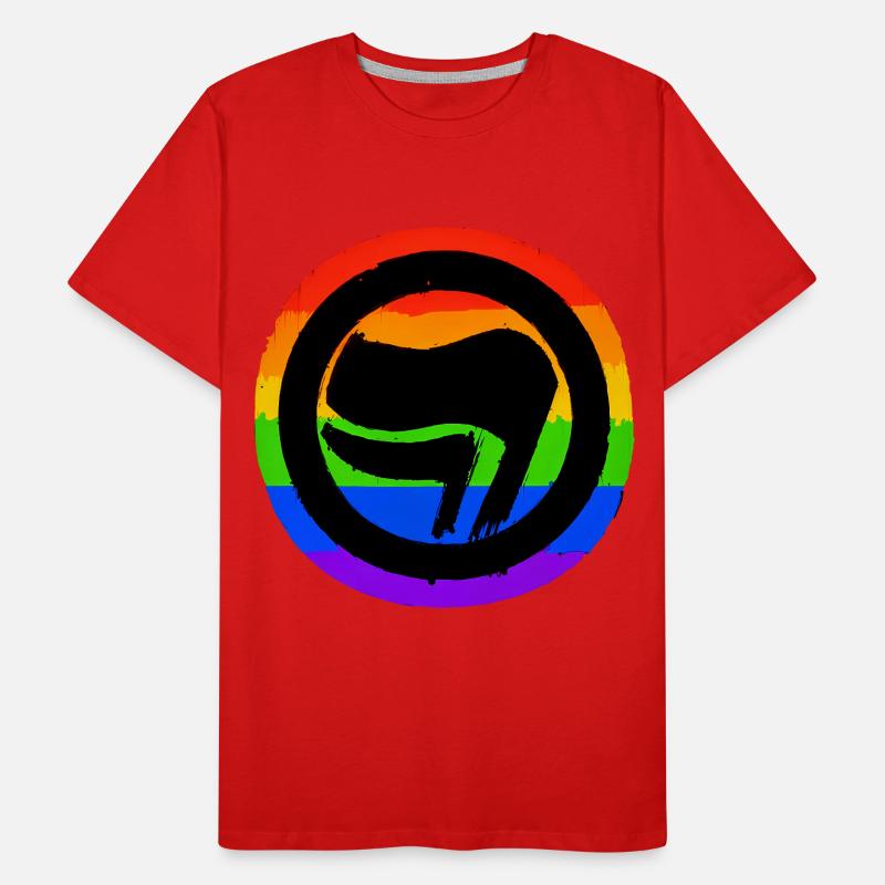Antifascist Rainbow Men's Premium Organic T-Shirt