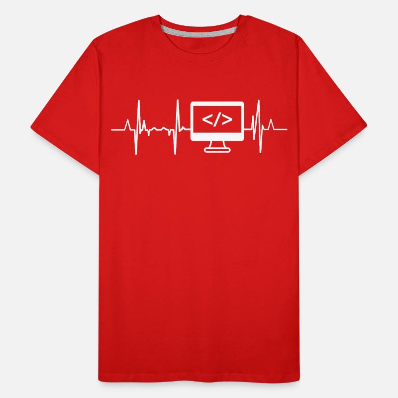 Developer Heartbeat Men's Premium Organic T-Shirt