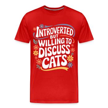 Introvertierter asozialer introvertierter - Männer Premium Bio T-Shirt - Rot - Vorne - Damien (186cm)
