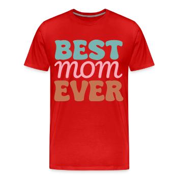Mama - Männer Premium Bio T-Shirt - Rot - Vorne - Damien (186cm)