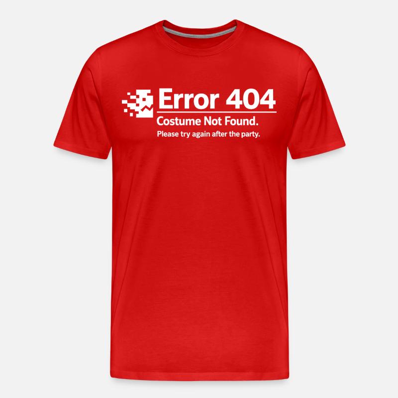 Error 404 Costume Not Found - Men's Premium Organic T-Shirt - red