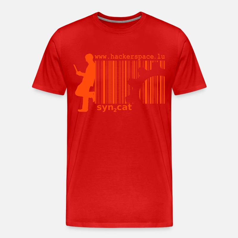 syn2cat hackerspace - Männer Premium Bio T-Shirt - Rot
