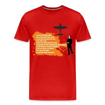 faq modellflug - Männer Premium Bio T-Shirt - Rot - Vorne - Damien (186cm)