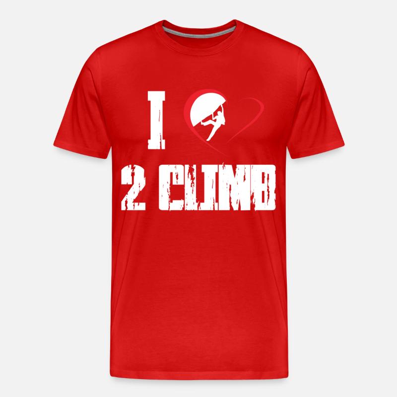 Klettern Felsklettern Freeclimbing - Männer Premium Bio T-Shirt - Rot