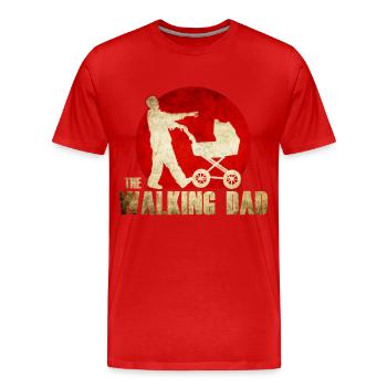 The walking Dad Kinderwagen Papa Zombie Vater - Männer Premium Bio T-Shirt - Rot - Vorne - Damien (186cm)