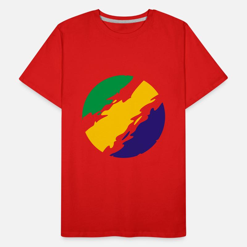 Brésil Couleurs drapeau drapeau T-shirt bio Premium Homme
