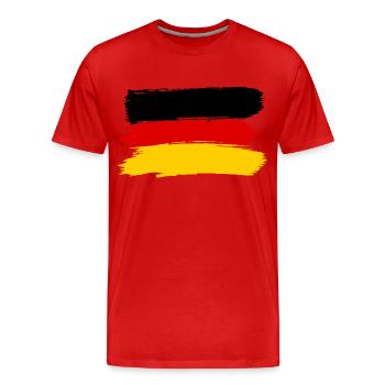 Deutsche Flagge Trikot Fanartikel Deutschland - Männer Premium Bio T-Shirt - Rot - Vorne - Damien (186cm)