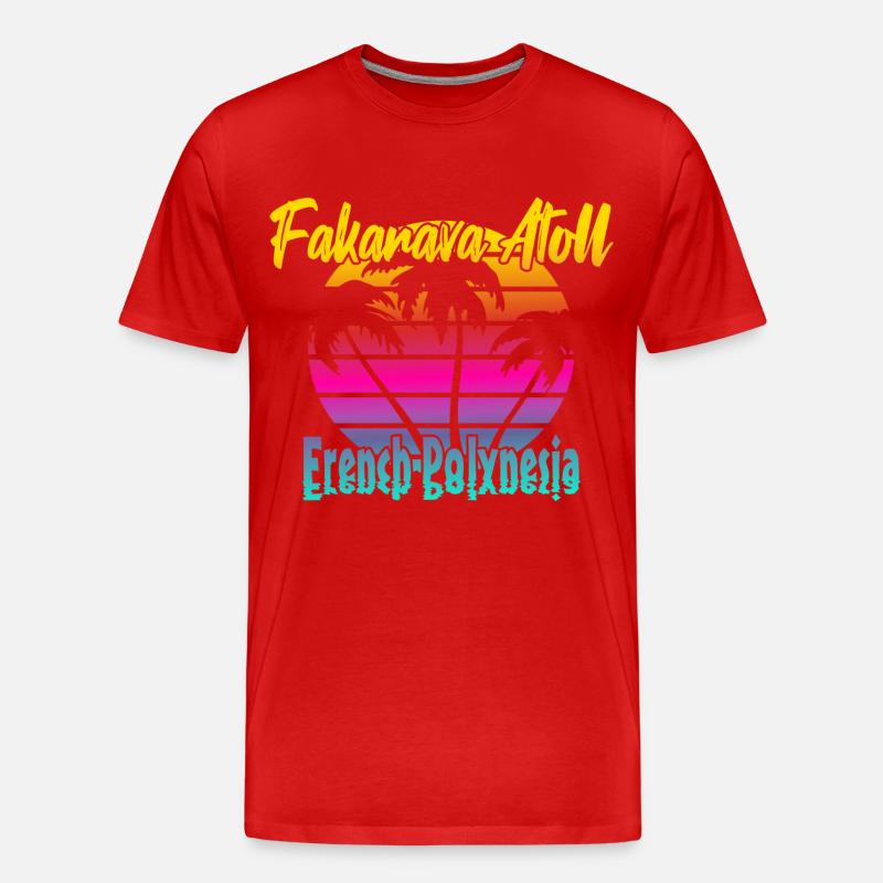 Fakarava Atoll - Männer Premium Bio T-Shirt - Rot