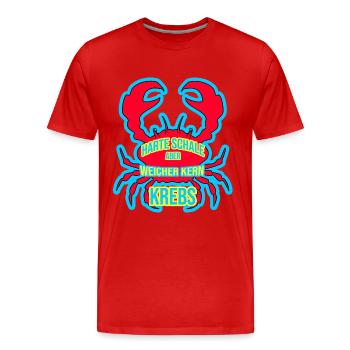 Sternzeichen Krebs - Männer Premium Bio T-Shirt - Rot - Vorne - Damien (186cm)
