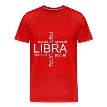 Waage Sternzeichen - Männer Premium Bio T-Shirt - Rot - Vorne - Damien (186cm)