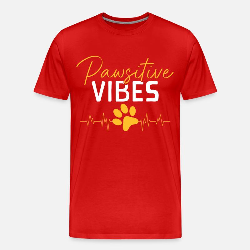 Hundebesitzer Tierfreund - Männer Premium Bio T-Shirt - Rot