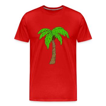 palme - Männer Premium Bio T-Shirt - Rot - Vorne - Damien (186cm)