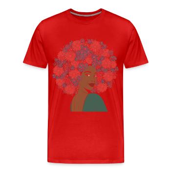 Afro-Américains Afrique - T-shirt bio Premium Homme - rouge - Devant - Damien (186cm)