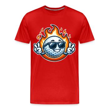 Golfe - T-shirt bio Premium Homme - rouge - Devant - Damien (186cm)