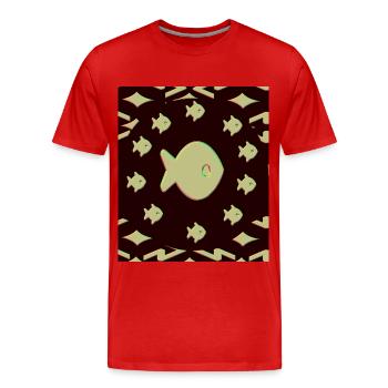 Aquarium - T-shirt bio Premium Homme - rouge - Devant - Damien (186cm)