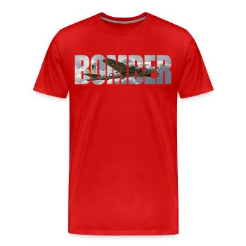 bombardier B-17 Forteresse volante - T-shirt bio Premium Homme - rouge - Devant - Damien (186cm)
