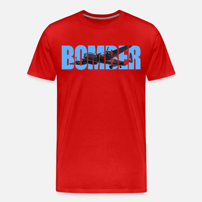 Bomber Avro Lancaster - Männer Premium Bio T-Shirt - Rot