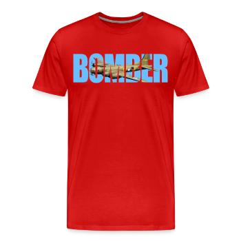bombardier B-17 Forteresse volante - T-shirt bio Premium Homme - rouge - Devant - Damien (186cm)