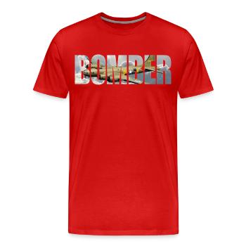 bombardier B-17 Forteresse volante - T-shirt bio Premium Homme - rouge - Devant - Damien (186cm)