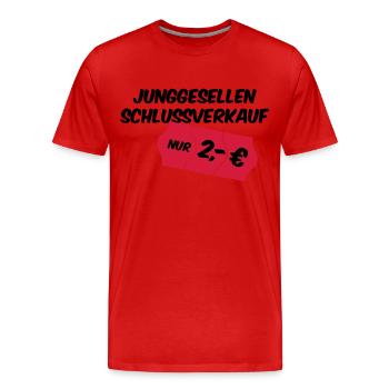 Baccalauréat - T-shirt bio Premium Homme - rouge - Devant - Damien (186cm)