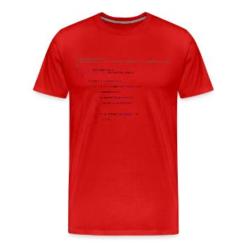 code Java drôle pour trier - T-shirt bio Premium Homme - rouge - Devant - Damien (186cm)