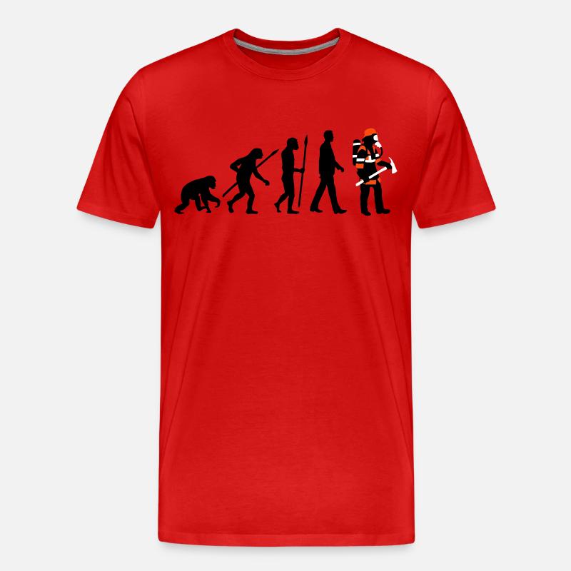 evolution_feuerwehrmann_012015_c_3c - Männer Premium Bio T-Shirt - Rot