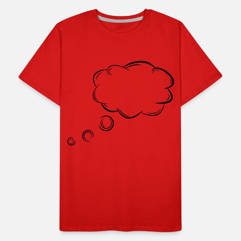 Gedankenblase anpassbar mit Sätze oder Wörter Männer Premium Bio T-Shirt