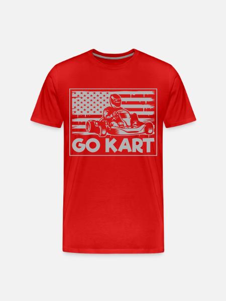 Gokart Go Kart Bil Race - Herre Premium T-shirt økologisk - rød