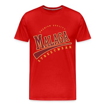Malaga Espagne Collège Style Lycée - T-shirt bio Premium Homme - rouge - Devant - Damien (186cm)