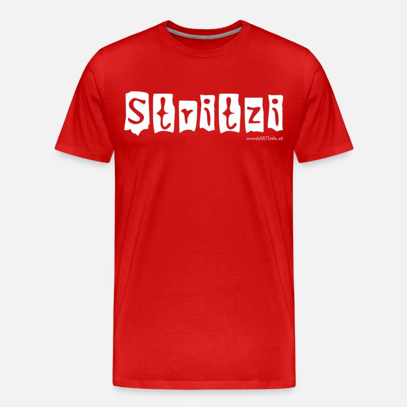 Stritzi - Strolch, effronté, dialecte autrichien - T-shirt bio Premium Homme - rouge