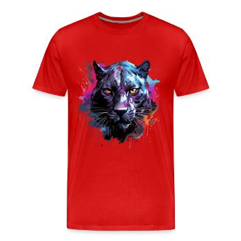 Black panther - T-shirt bio Premium Homme - rouge - Devant - Damien (186cm)