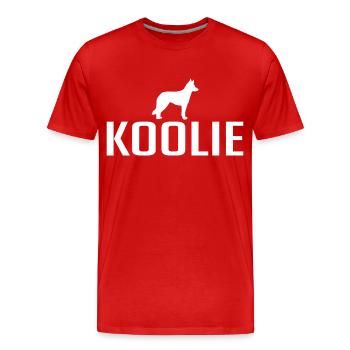 Koolie Chien Race Chiens Chien Wilsigns - T-shirt bio Premium Homme - rouge - Devant - Damien (186cm)