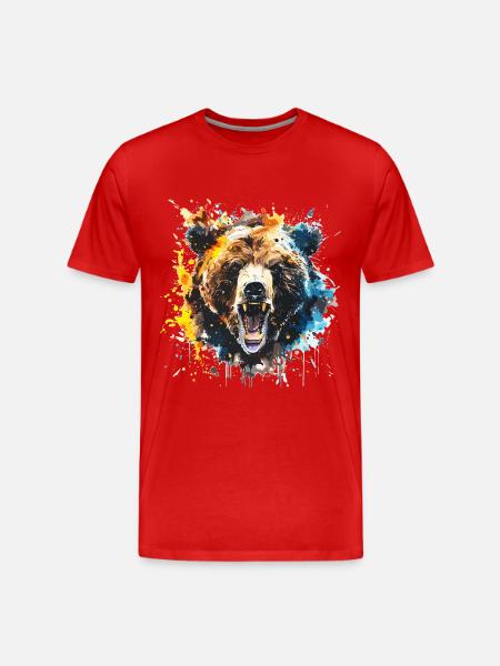 Grizzly, bear, bear - Men's Premium Organic T-Shirt - red