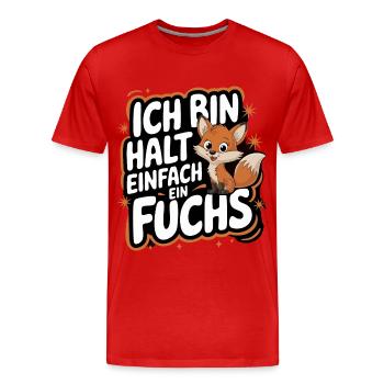 Renard, Renards, Animal Sauvage, Animal De La Forêt, Renard Rouge - T-shirt bio Premium Homme - rouge - Devant - Damien (186cm)