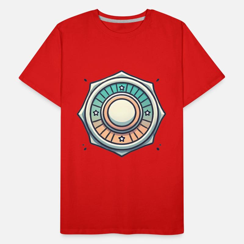 Conception graphique de badge vintage T-shirt bio Premium Homme