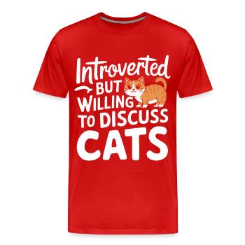 Introvertierter asozialer introvertierter - Männer Premium Bio T-Shirt - Rot - Vorne - Damien (186cm)