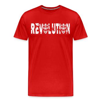 Anonymous revolution - Men's Premium Organic T-Shirt - red - Front - Damien (186cm)