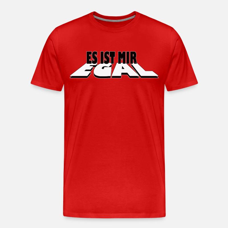 Es ist mir egal - Statement Design - Männer Premium Bio T-Shirt - Rot
