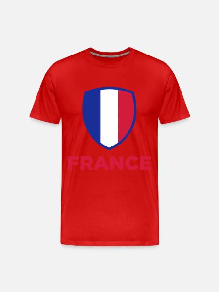 National Flag of Frankfreich - Men's Premium Organic T-Shirt - red