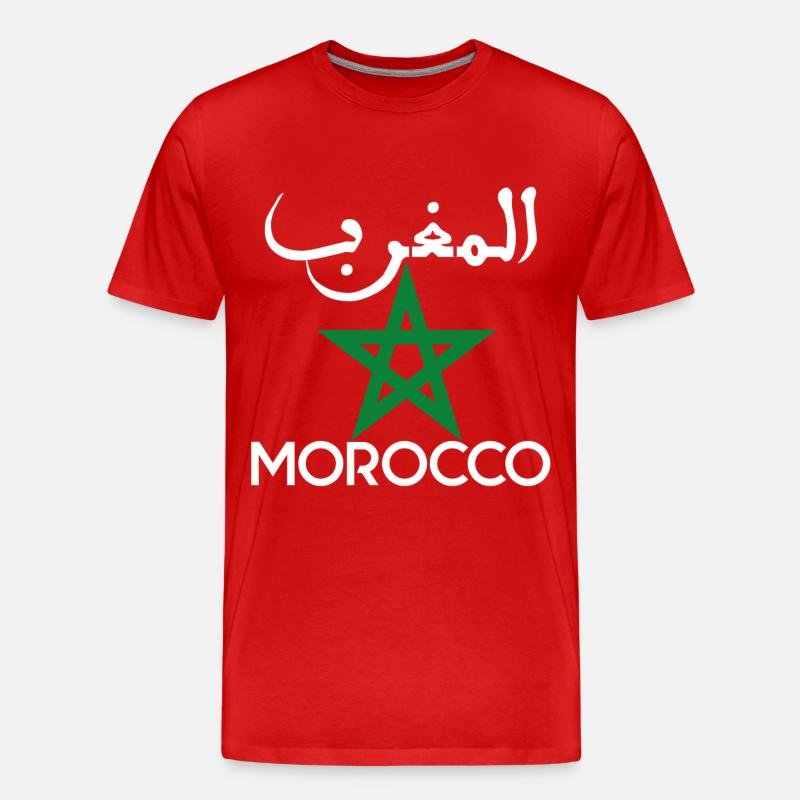 Marokko - Männer Premium Bio T-Shirt - Rot