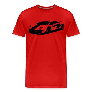 Sportwagen - Männer Premium Bio T-Shirt - Rot - Vorne - Damien (186cm)