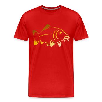 Carp – Carp fishing - Men's Premium Organic T-Shirt - red - Front - Damien (186cm)