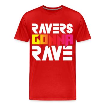 Ravers Gonna Rave - T-shirt bio Premium Homme - rouge - Devant - Damien (186cm)