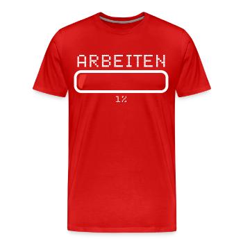 Arbeiten Bürohumor Loading Ladebalken - Männer Premium Bio T-Shirt - Rot - Vorne - Damien (186cm)