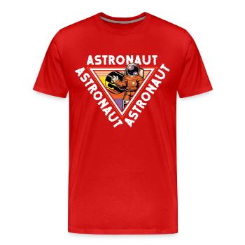 Space Shuttle Raumanzug Sterne Rakete - Männer Premium Bio T-Shirt - Rot - Vorne - Damien (186cm)